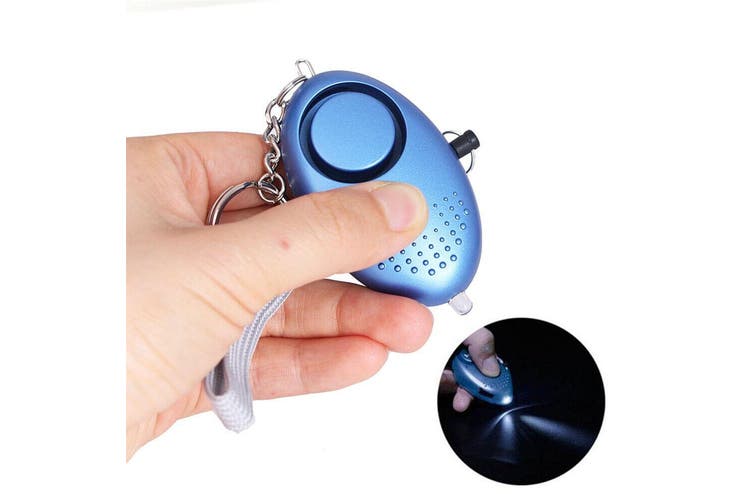 1PCS Personal Alarm Self-defense Siren Emergency Safe Keychain Sound Song Torch Blue