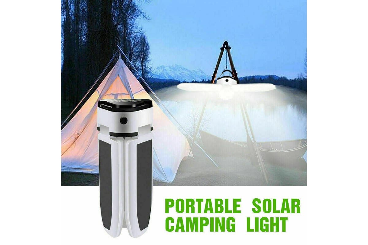 Solar Camping Light LED Lantern Tent Lamp USB Rechargeable Outdoor