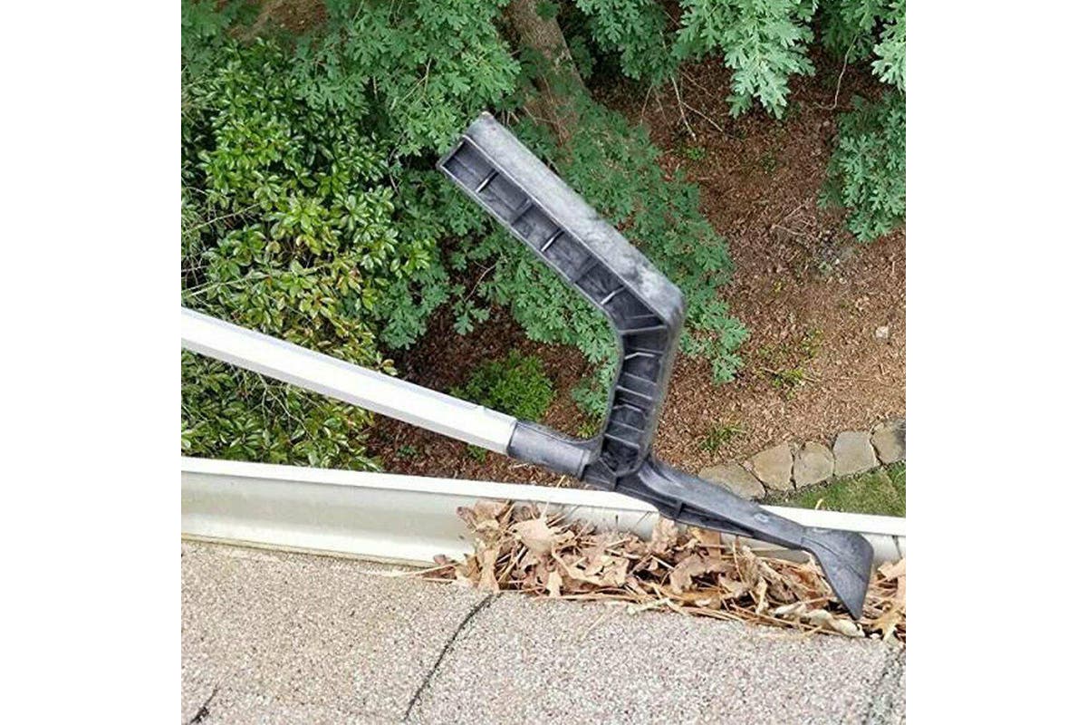 Gutter Roof Cleaning Tool Hook Shovel Scoop Leaves Dirt Remove Home Cleaner