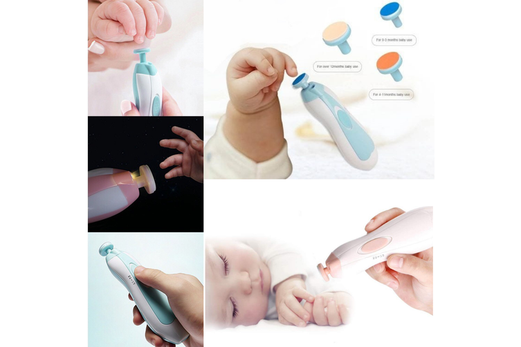 Electric Baby Nail Trimmer Infant Newborn Safe Grinder Clipper Tools Set