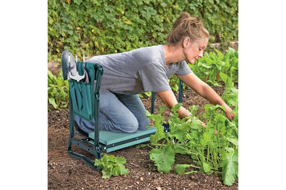 Garden Kneeler Padded Pad Seat Stool 2 in1 Gardening Work with 6 Tools + 2 Pouches