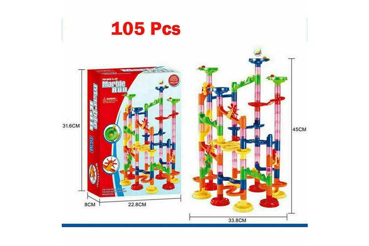 105Pcs Marble Run Race Construction Maze Ball Track DIY Building Block Kids Toy