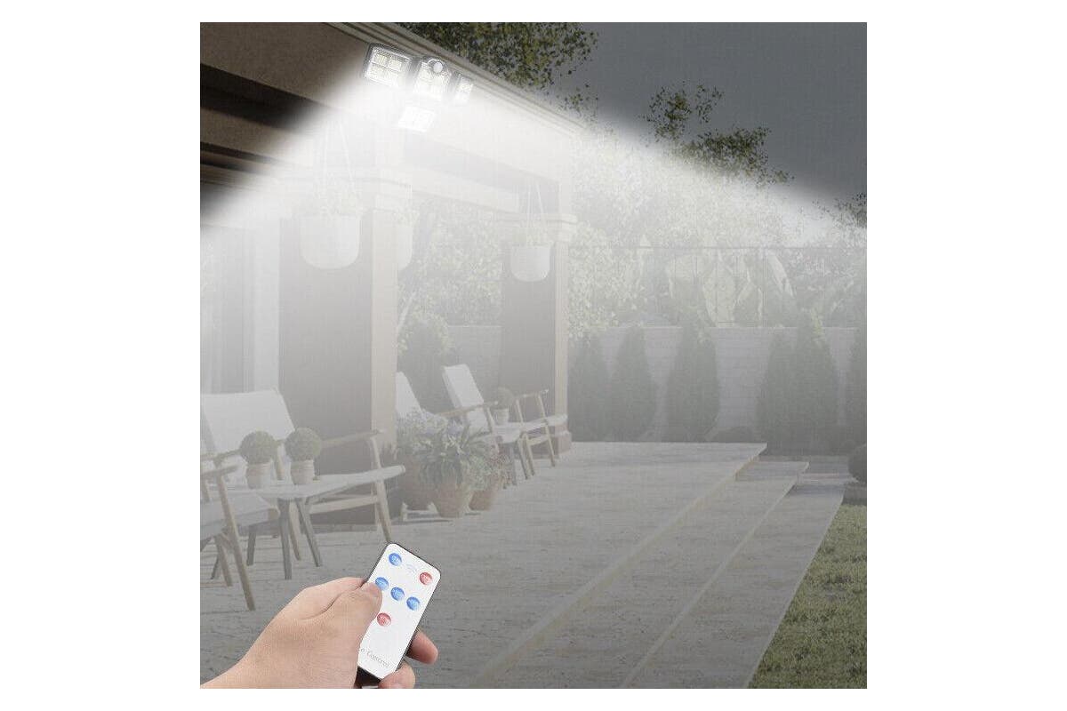 4 Head 192 LED Solar Lights Street Motion Sensor Light Garden Wall Security Lamp, Integrated Type