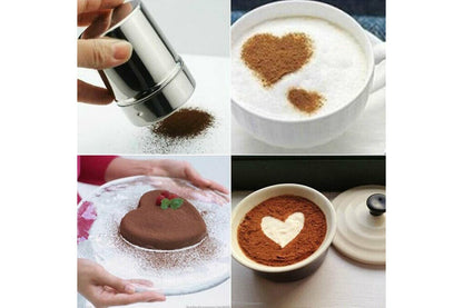 Stainless Steel Icing Sugar Cocoa Coffee Shaker Flour Duster ChocolatePowder 1PC