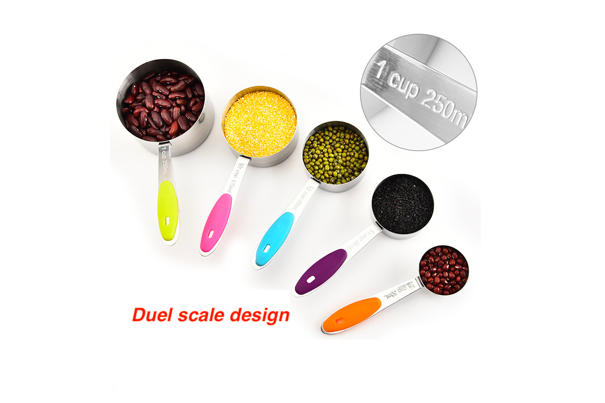 10PCS measuring spoons cups stainless steel baking teaspoon kitchen gadget kit