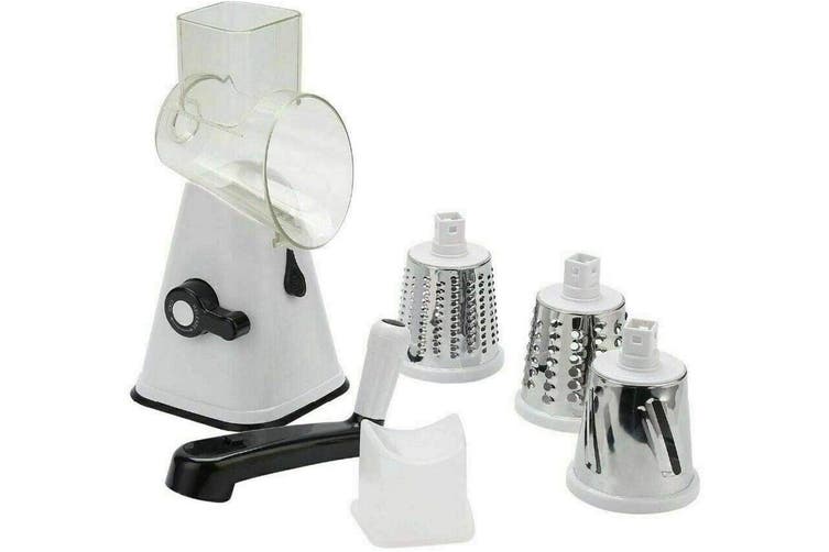 3in1 Multi-function Food Vegetable Manual Rotary Drum Grater Chopper Slicer Tool