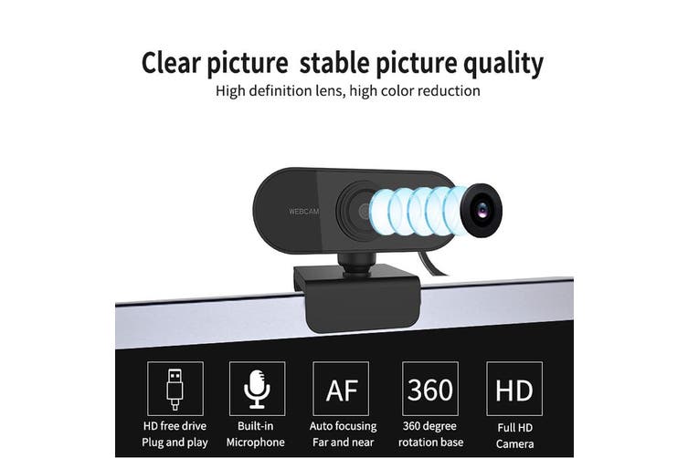 Full HD 1080P Webcam with Microphone USB Streaming Camera For PC MAC Laptops