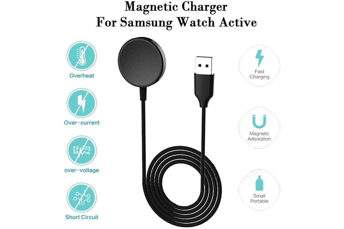 Portable Charger Cable Cradle Dock for Samsung Galaxy Watch Active 40 44 1/2/3