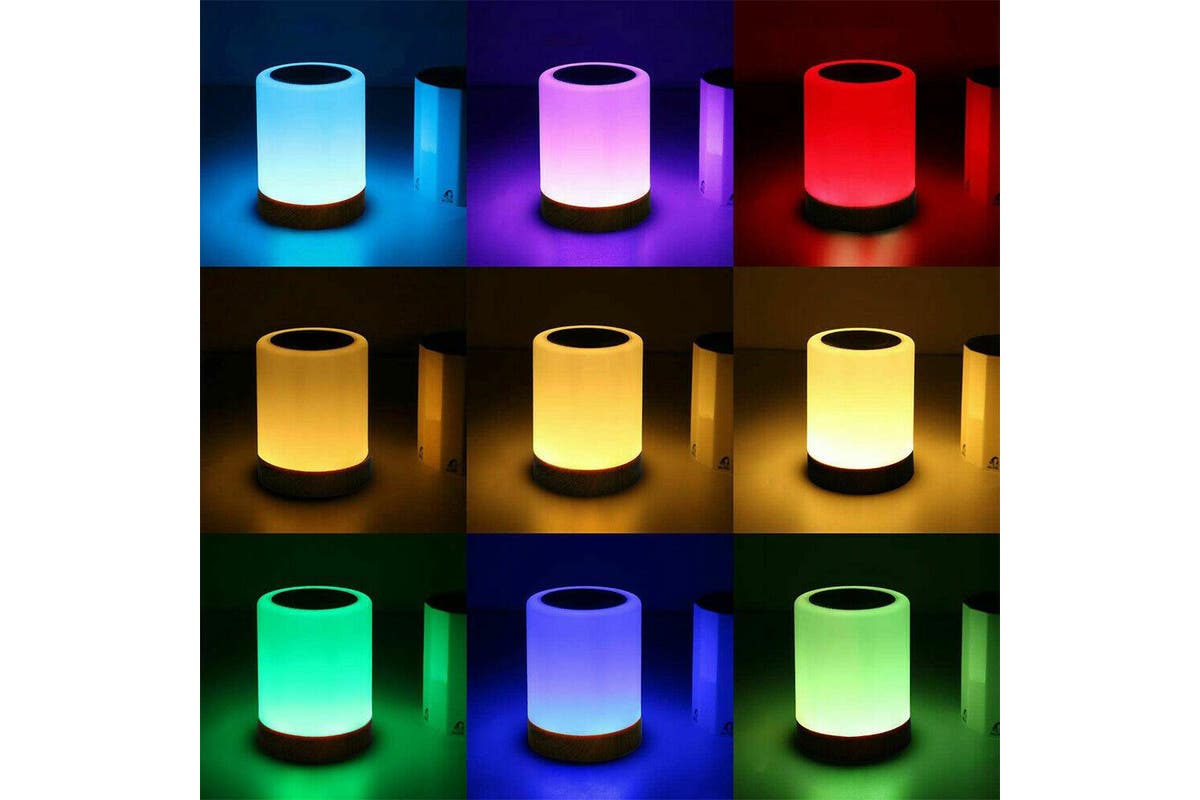 7 Color RGB Touch Night Light LED Lamp Mood Dimmable Bedside USB Rechargeable