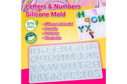 172x Alphabet Number Pendant Necklace Jewelry Silicone Resin Mould Casting Craft