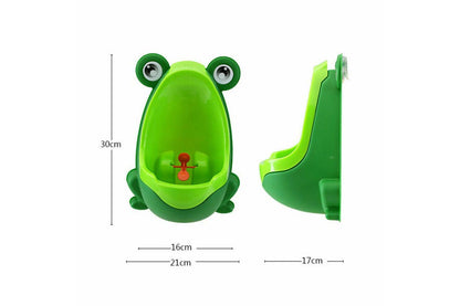 Kid Baby Potty Toilet Training Cute Frog Shaped Urinal Boys Pee Trainer Bathroom, Green