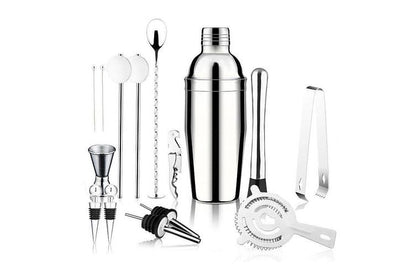 Cocktail Shaker Set Maker Mixer Martini Spirits Bar Strainer Bartender Stand Kit 15PCS