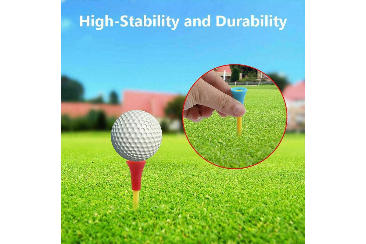 110Pcs Plastic & Rubber Cushion Top Golf Tees 83mm High Quality Fast Dispatch