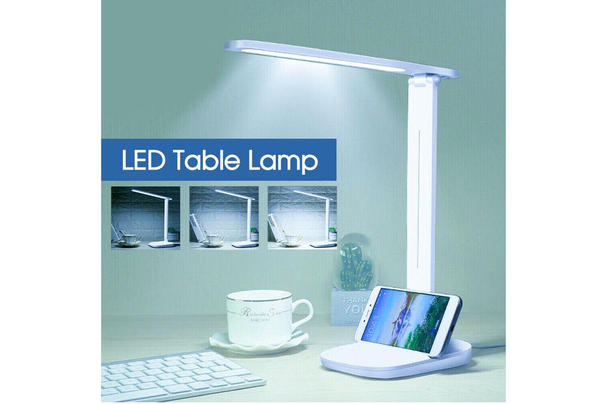 Touch LED Desk Lamp Bedside Study Reading Table Light USB Ports Dimmable