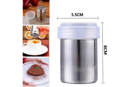 Stainless Steel Icing Sugar Cocoa Coffee Shaker Flour Duster ChocolatePowder 1PC