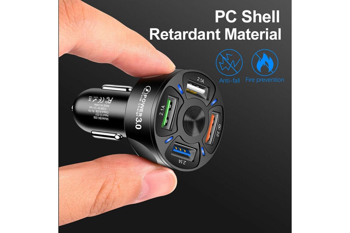 12V Car Lighter Socket Dual QC3.0 USB Ports Fast Charger Power Adapter