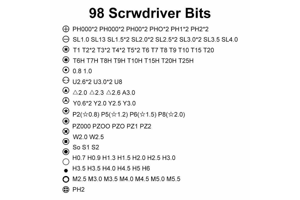 Precision Screwdriver 115 IN 1 Set Torx Computer PC Phone Watch Repair Tool Kit