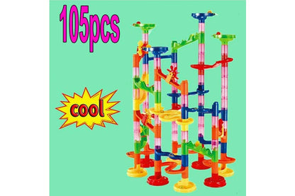 105Pcs Marble Run Race Construction Maze Ball Track DIY Building Block Kids Toy