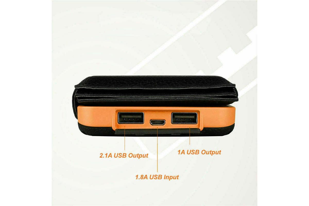 Waterproof Portable Solar Charger Dual USB External Battery Power Bank 20000mAh