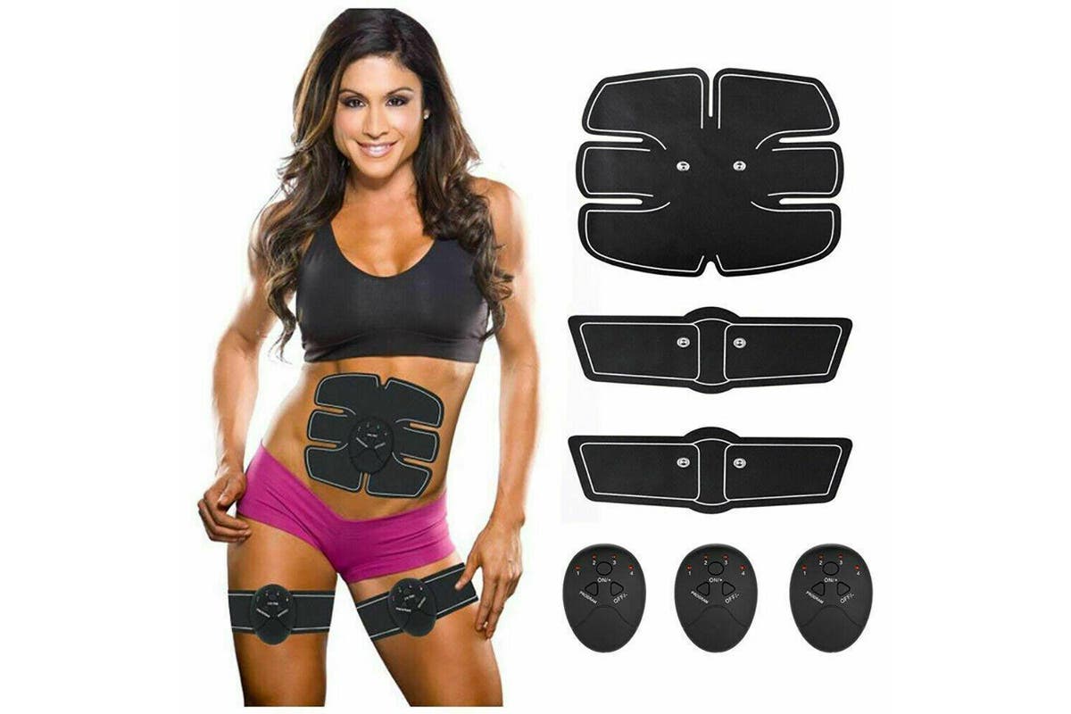 EMS Muscle Stimulator 22PCS Training Gear ABS Ultimate Hip Trainer Body Exercise