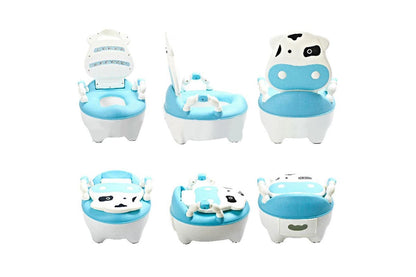 Safety Kids Baby Toddler Toilet Training Potty Trainer Cute Cartoon Seat Chair, Light Blue