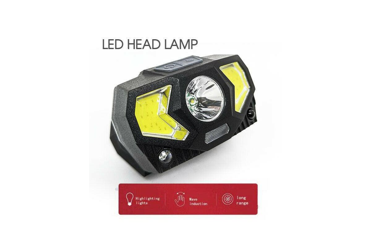 6 Modes Head Torch LED Headlight COB Camping Headlamp USB Rechargeable Flashlight Lamp