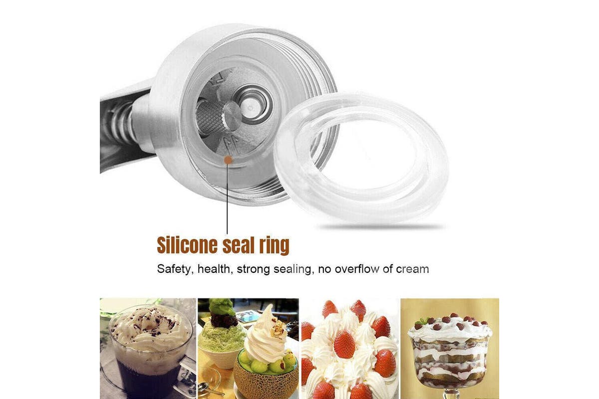 Silver Cream Whipper Whip Coffee Dessert Butter Dispenser Chargers Foam Whipped 500ML