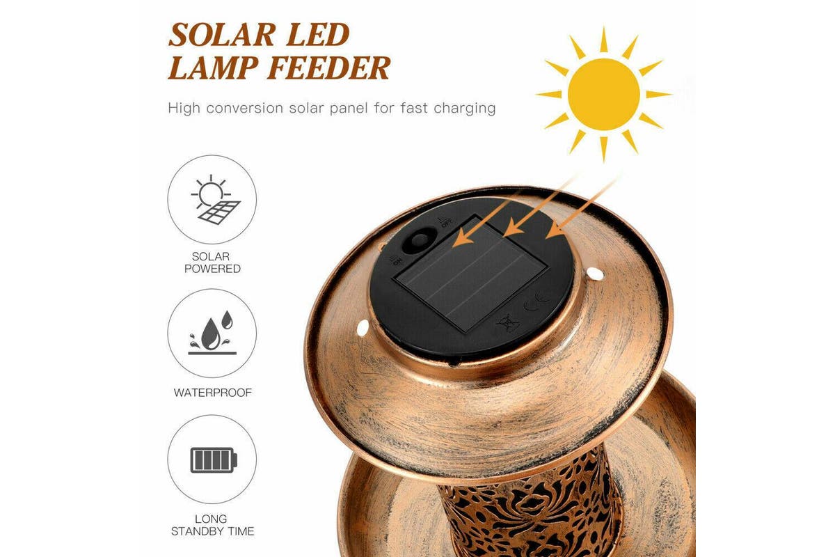 Solar Powered Bird Feeder Light Hanging Outdoor Solar Lamp Solar Garden Light