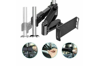 Car Back Seat Headrest Long Mount Extendable Universal Holder Compatible with Ipad Tablet