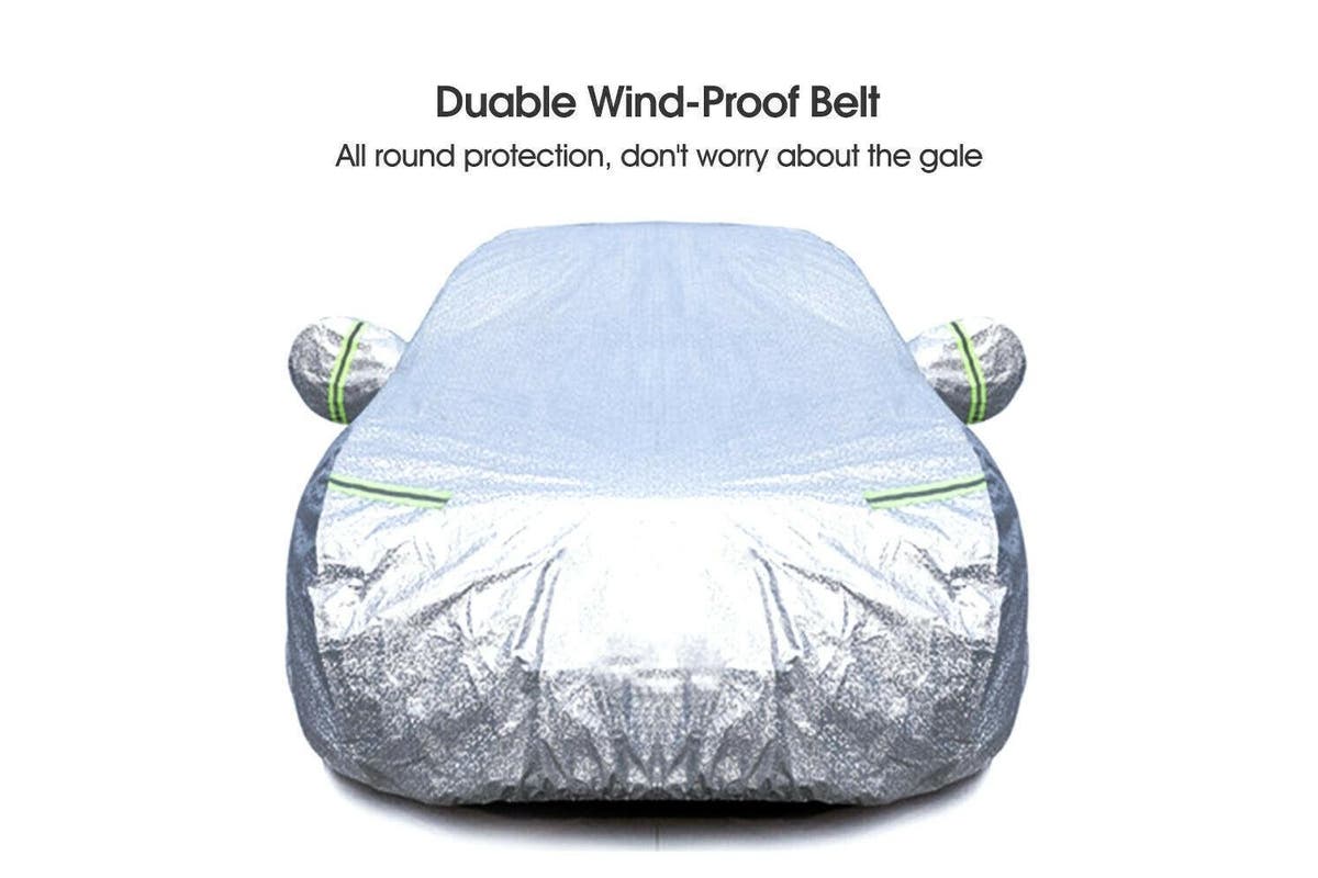 3XXL 3Layer Aluminum Waterproof Outdoor Car Cover Double Thick Rain UV Resistant