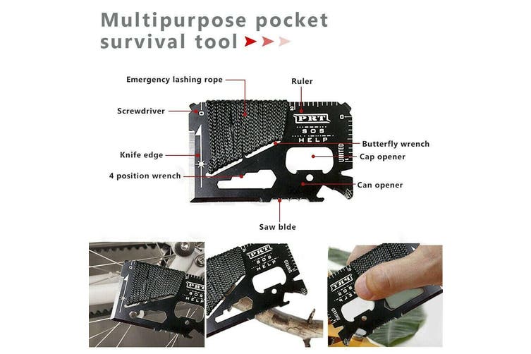 18Pcs Emergency Survival Equipment Kit Outdoor Tactical Hiking Camping SOS Tool