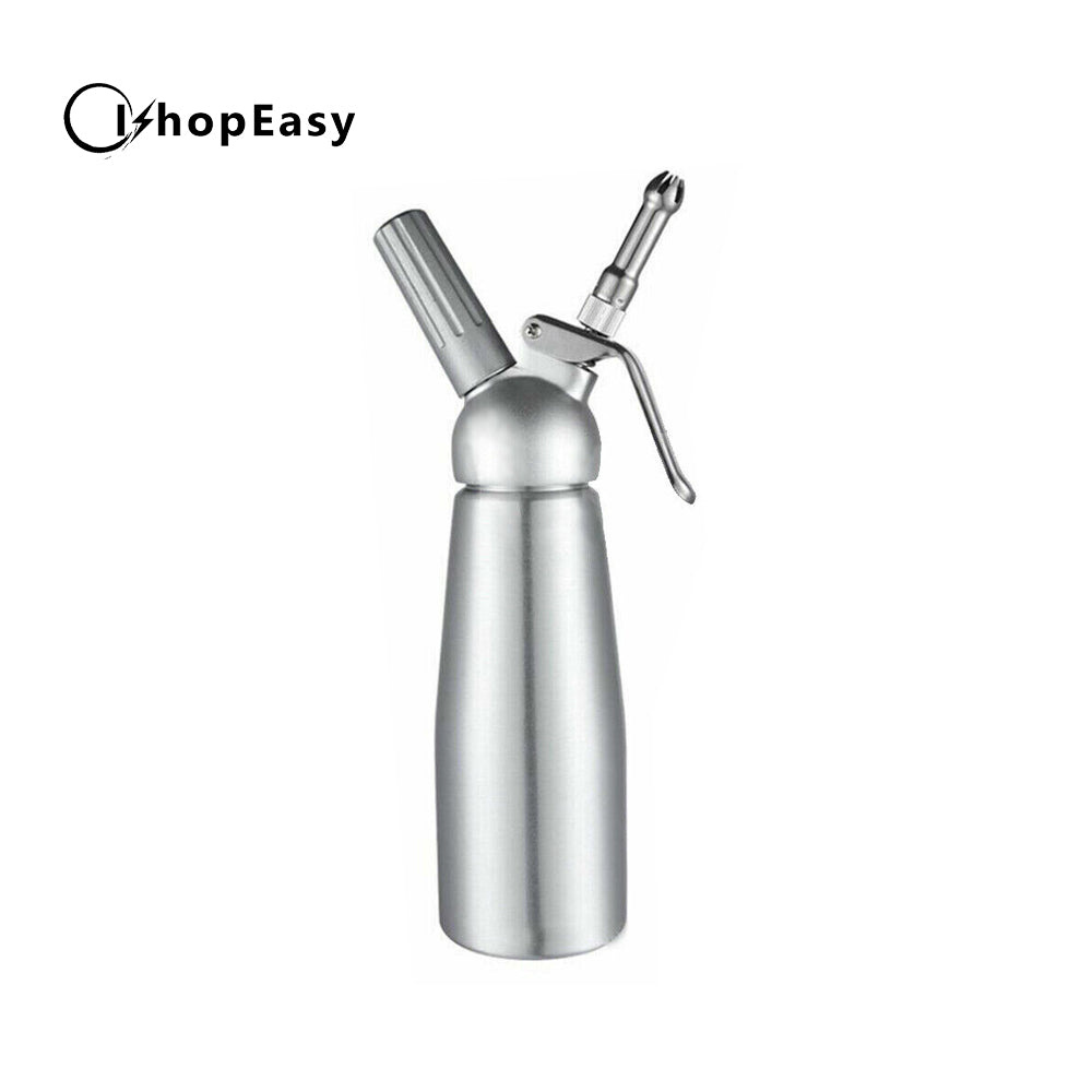 Silver Cream Whipper Whip Coffee Dessert Butter Dispenser Chargers Foam Whipped 500ML