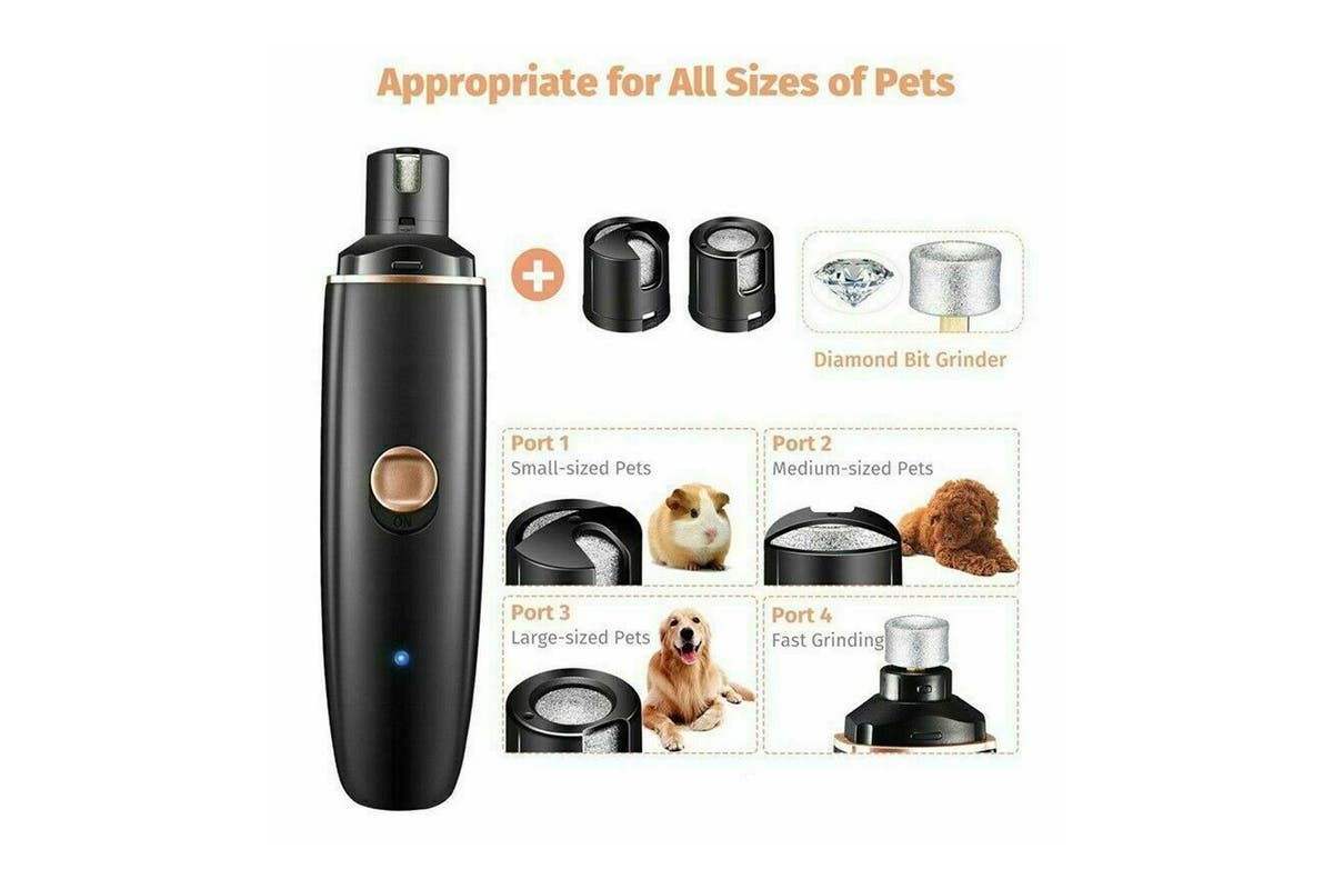 Electric Dog Toe Nail File Grinder Clippers Pet Cat Claw Grooming Trimmer Tools