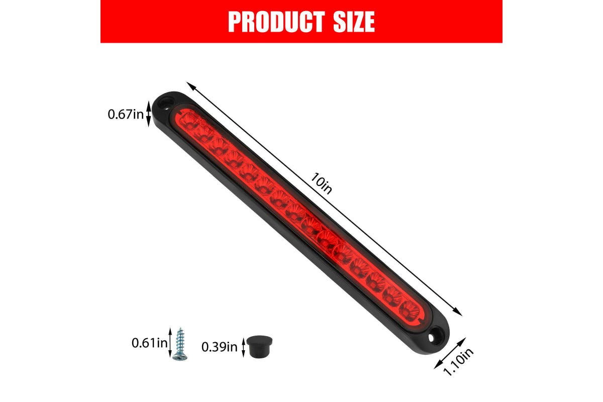 15 LED Tail Lights UTE STOP Brake Indicator Reverse Slim Strip RV Trailer Light