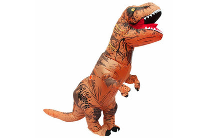 Inflatable Dinosaur Costume Adult Jurassic World Park Trex T-Rex Brown