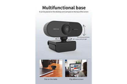 Full HD 1080P Webcam with Microphone USB Streaming Camera For PC MAC Laptops