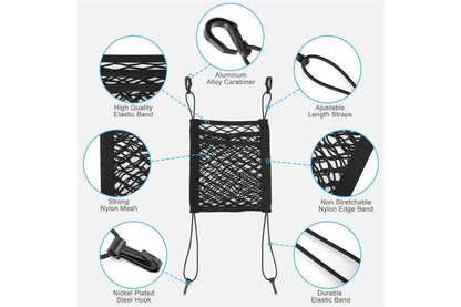 Elastic Mesh Net Bag Between Car Seat Organizer Storage Holder Rear Cargo Pocket