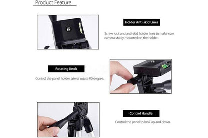 106cm Adjustable Camera Tripod Mount Stand Phone Holder for Samsung Universal AU