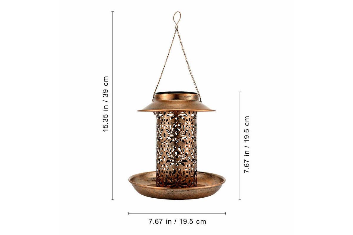 Solar Powered Bird Feeder Light Hanging Outdoor Solar Lamp Solar Garden Light