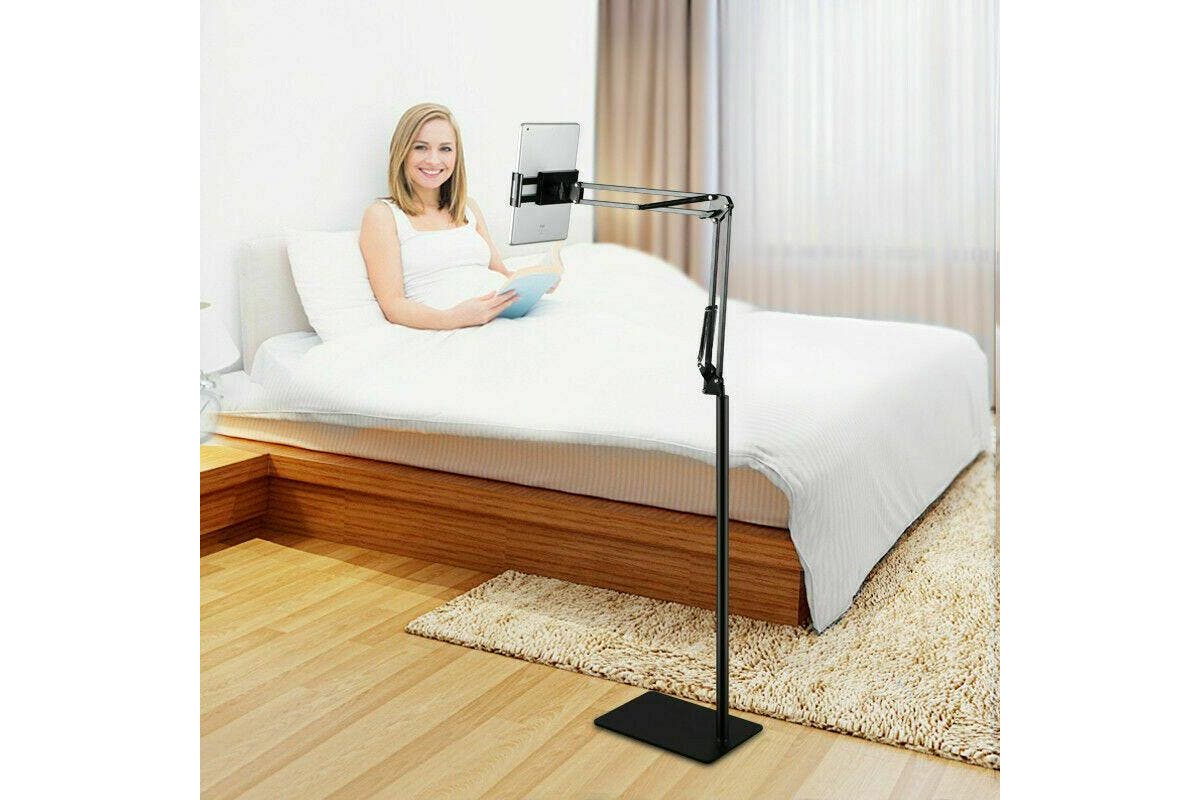 Adjustable Hands Free Floor Stand Holder For Tablet Smart Phone up to 12.9 inch Compatible with Ipad