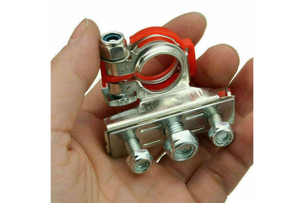 2Pcs 12V Battery Terminals Connectors Clamps 3 Way Kit For Caravan Car Van