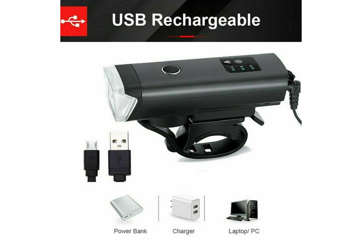 Waterproof Rechargeable LED Bike Bicycle Light USB Cycle Front Back Headlight