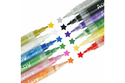 24 Colours Acrylic Paint Pens For Rock Painting Stone Ceramic Glass Rock Markers