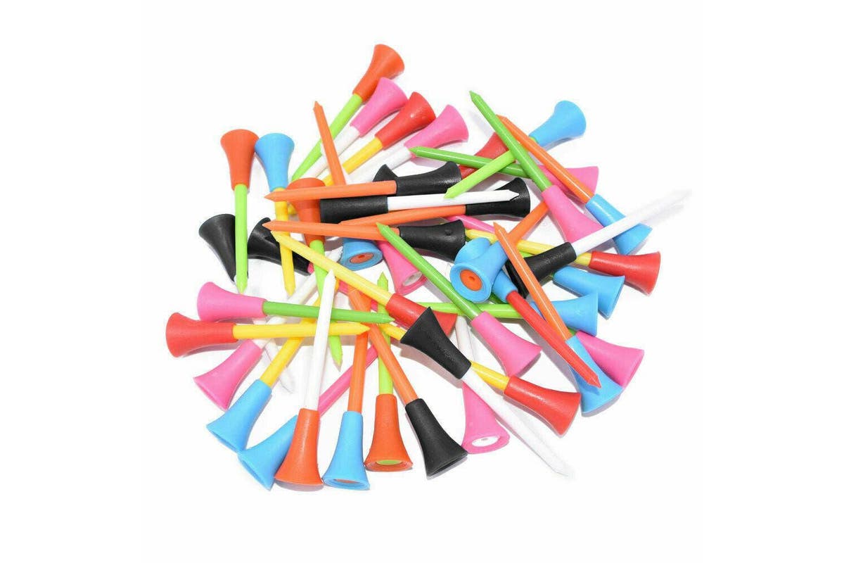 110Pcs Plastic & Rubber Cushion Top Golf Tees 83mm High Quality Fast Dispatch