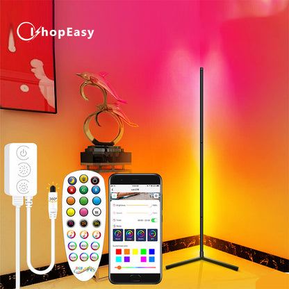 156CM RGB Floor Corner Lamp Light Stand bluetooth+Remote Control LED Streaming