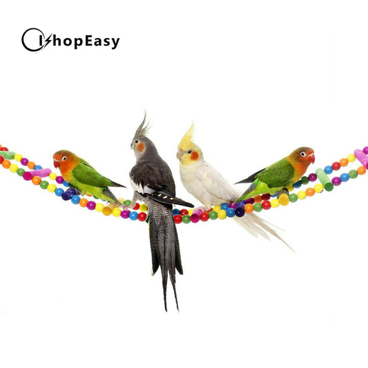 10PCS Bird Swing Chewing Toys Parrot Hammock Bell Parrot Cage Budgie Cockatiel