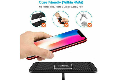 Car QI Wireless Fast Charging Charger Mat Non-Slip Pad Holder For mobiles