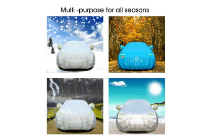 3XXL 3Layer Aluminum Waterproof Outdoor Car Cover Double Thick Rain UV Resistant