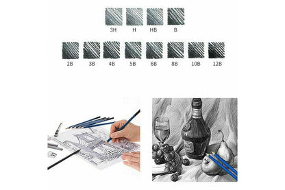 33pcs Drawing Sketch Set Charcoal Pencil Eraser Art Craft Painting Sketching Kit