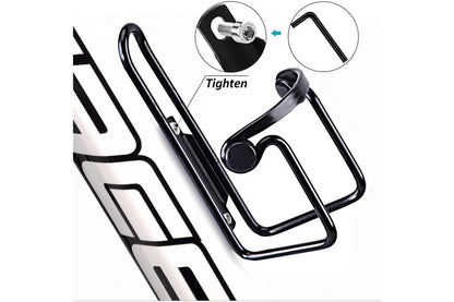 2pcs Bicycle Bike Water Bottle Cage Drink Rack Mountain Bike Cup Holders Tool, Black